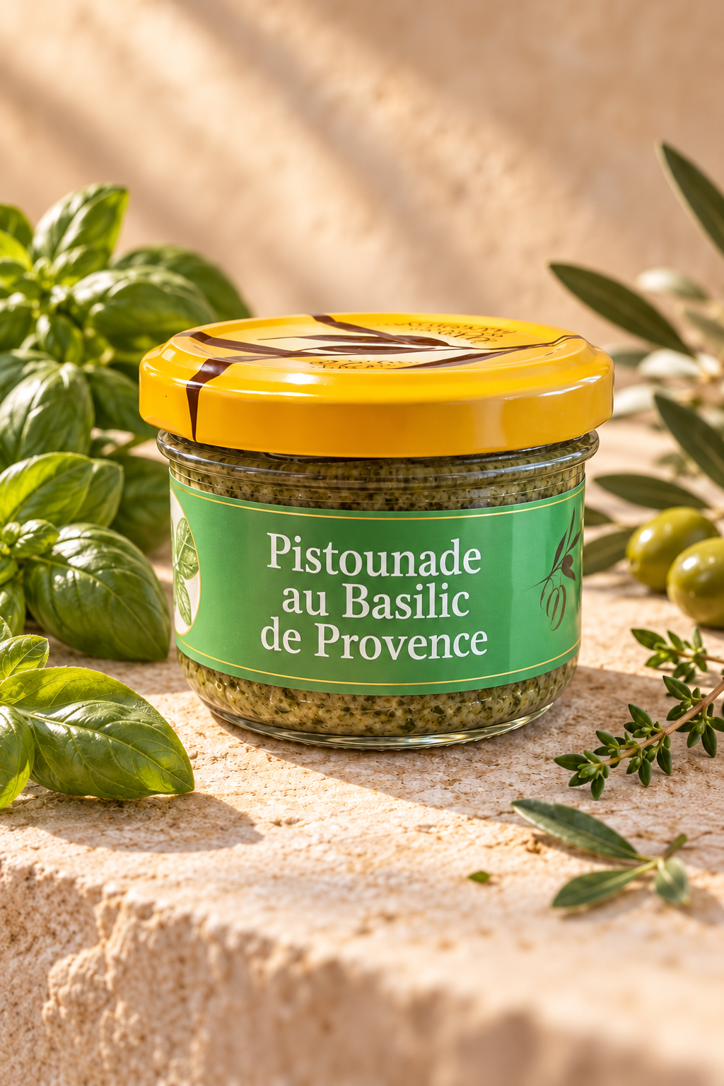 Pistounade (Provenzalischer Kräuteraufstrich, ähnlich Pesto ohne Käse)