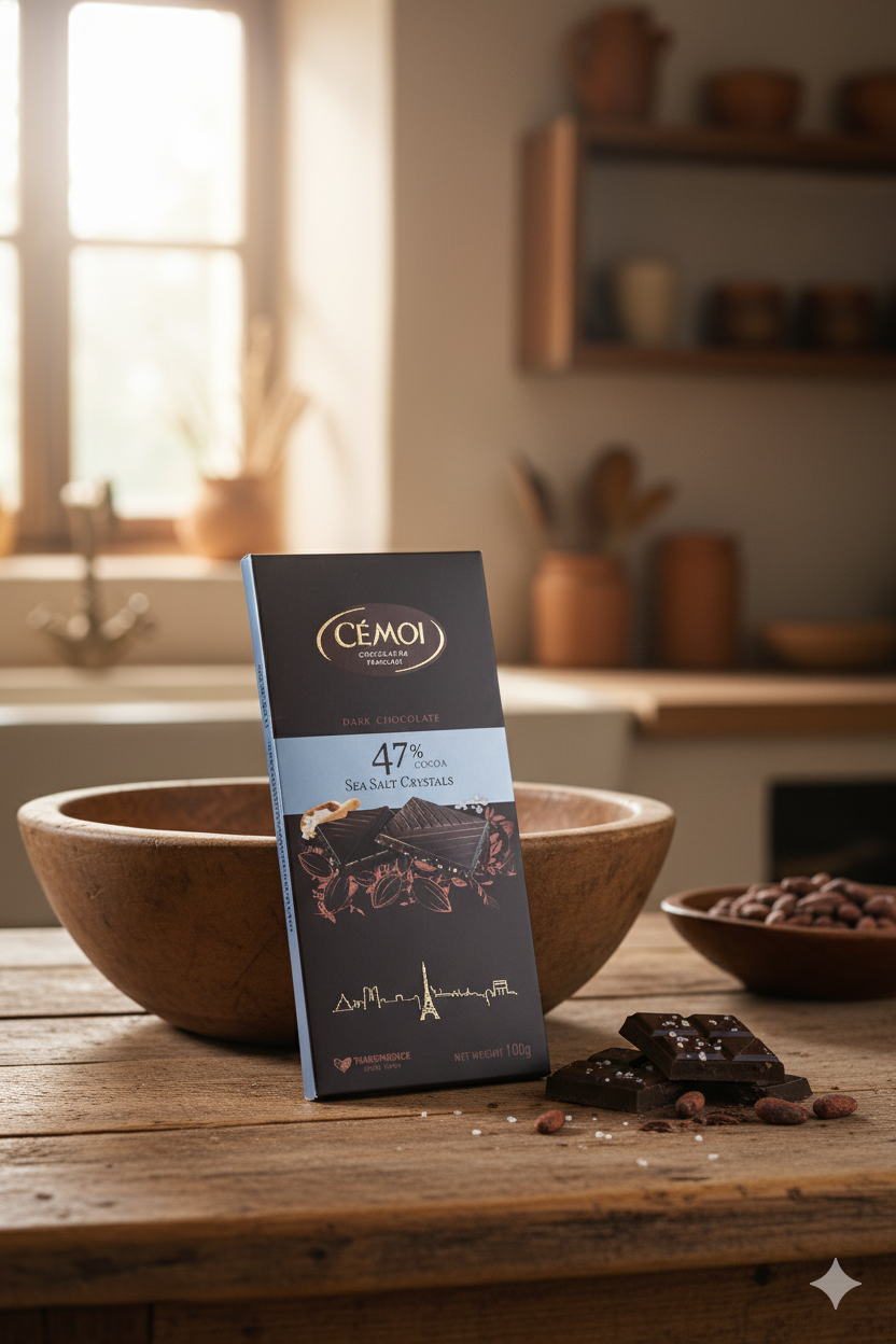 Zartbitterschokolade mit Fleur de Sal - 47% Kakao
